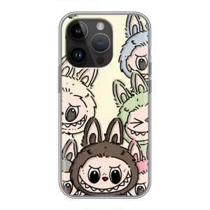 Чехол с Лабубу на iPhone 14 Pro (Золотая обезьяна Bored Ape)