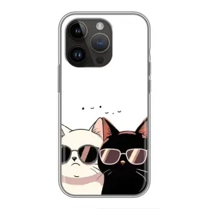 Чохол з малюнком кіт на iPhone 14 Pro (Коти в окулярах)
