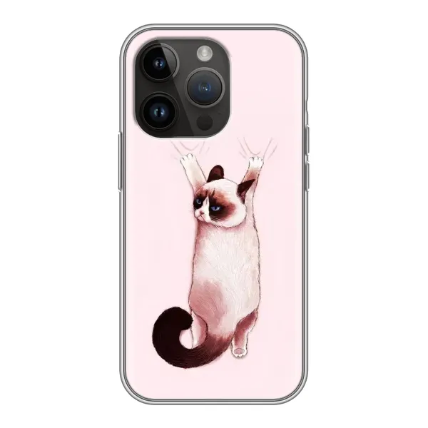 Чехол с принтом «Котик падает» для iPhone 14 Pro