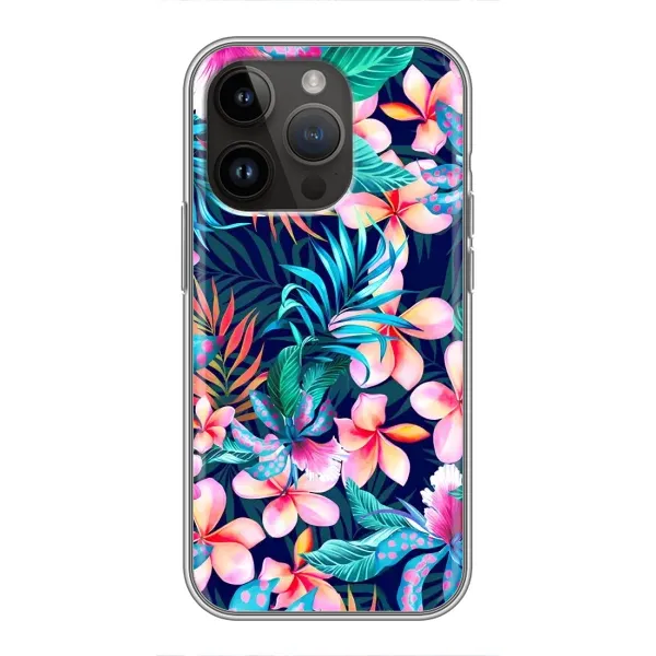 Чехол с принтом «Красочные цветы» для iPhone 14 Pro
