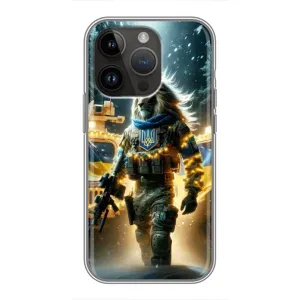 Чехол с принтом «ЛЕВ ЗСУ» для iPhone 14 Pro