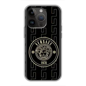 Чехлы VERSACE для Айфон 14 Про (PREMIUMPrint) (Лого Версаче)