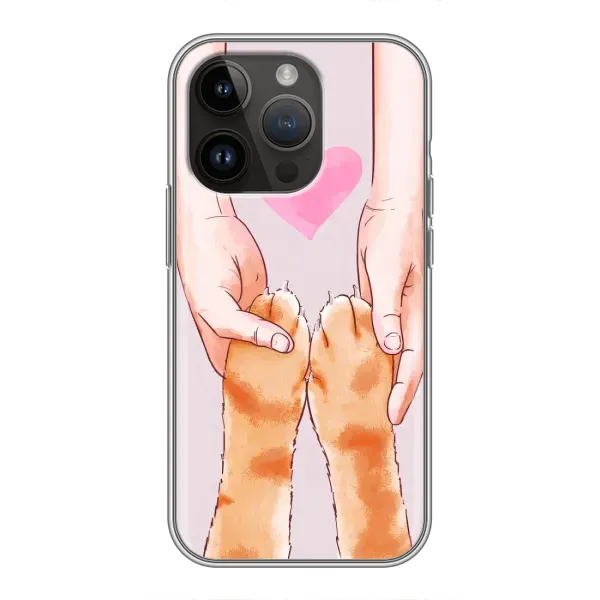 Чехол с принтом «Любовь к котикам» для iPhone 14 Pro