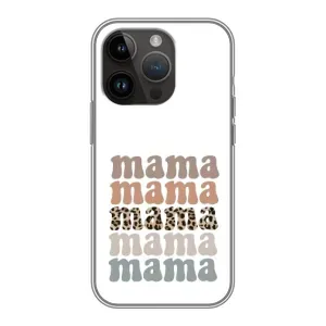 Чехлы для мамы на iPhone 14 Pro (Текстовый коллаж мама)