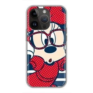 Міккі Маус чохол для iPhone 14 Pro (AlphaPrint - Мультяшні) (Маус в окулярах)