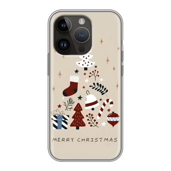 Чехол с принтом «Merry Christmas» для iPhone 14 Pro