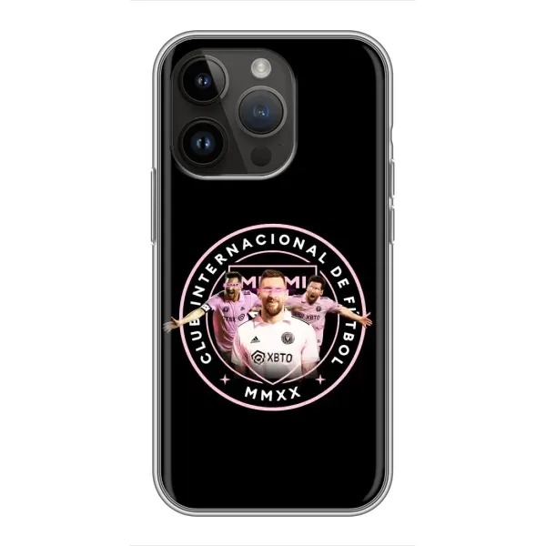 Чехол с принтом «Месси в лого» для iPhone 14 Pro