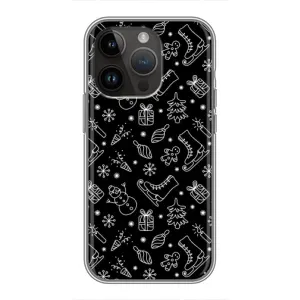 Новогодние, Праздничные Чехлы для iPhone 14 Pro - 2024 год (Новогодний фон)