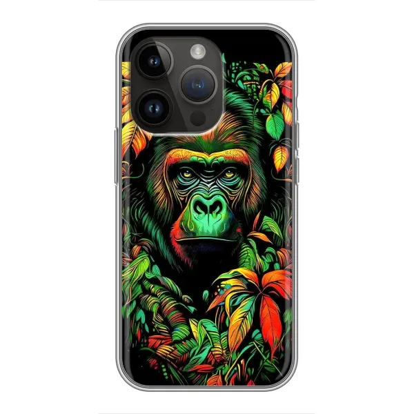 Чохол з принтом «Мавпа в квітах» для iPhone 14 Pro Чохол з принтом «Мавпа в квітах» для iPhone 14 Pro