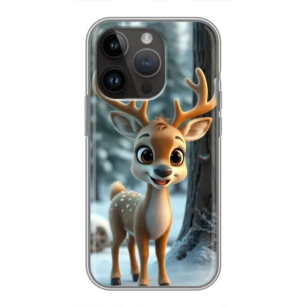 Чехол с принтом «Олененок в лесу» для iPhone 14 Pro