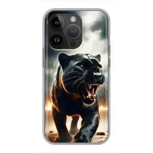 Чехол с картинкой «Хищники» для iPhone 14 Pro (Черная пантера)
