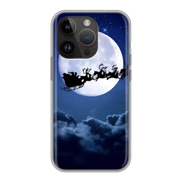 Чехол с принтом «Санта - луна» для iPhone 14 Pro Чехол с принтом «Санта - луна» для iPhone 14 Pro