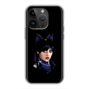 Чехлы Венсдей на iPhone 14 Pro Уэнсдей (AlphaPrint) (серьезная Уэнздей)