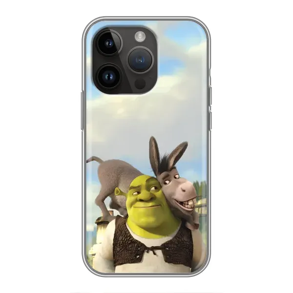 Чехол с принтом «Шрек и Осел» для iPhone 14 Pro