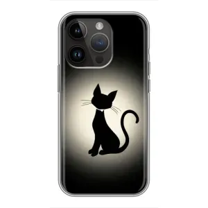 Чохол з принтом для iPhone 14 Pro (AlphaPrint) Модні коти (Силует котика)