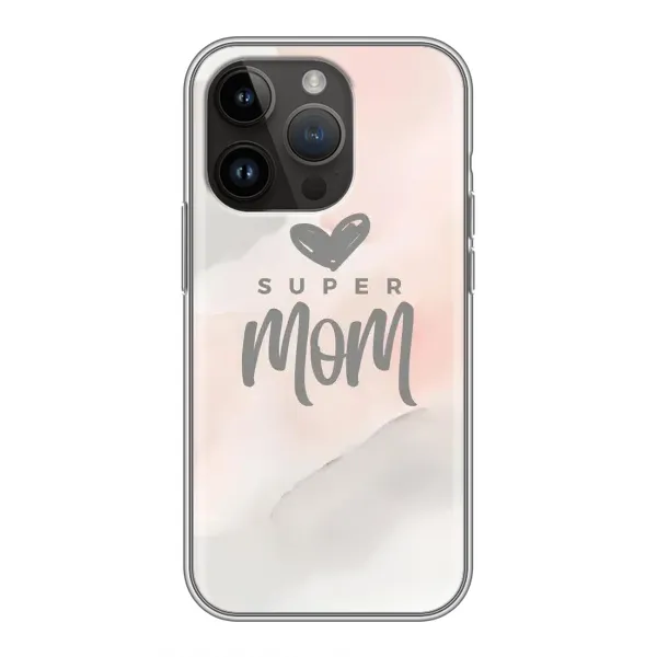Чехол с принтом «Супер мама» для iPhone 14 Pro