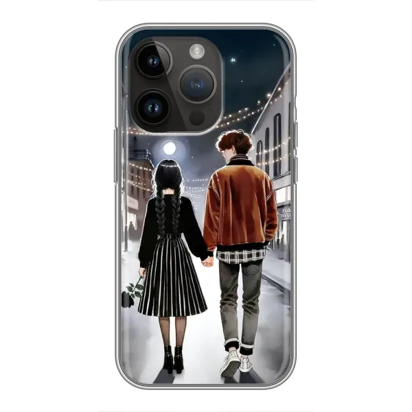 Чохол з принтом «Венздей та Тайлер» для iPhone 14 Pro Чохол з принтом «Венздей та Тайлер» для iPhone 14 Pro