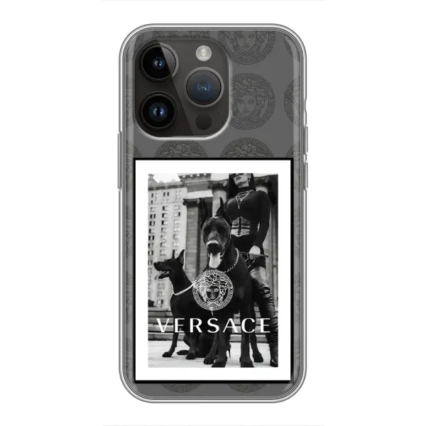 Чехол с принтом «Версаче» для iPhone 14 Pro