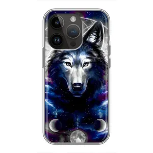 Защитные чехлы для Айфон 14 Про (AlphaPrint) (ХИТ продаж) ВОЛК (Волк)