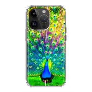 Чохол з пташками на iPhone 14 Pro (VPrint) (Яскравий Павлин)