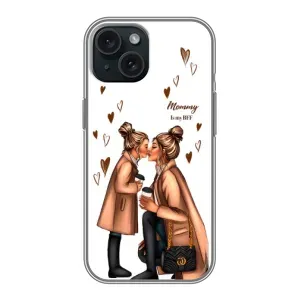 Чохол з друком для iPhone 14 - (Мама з дитинкою) (AlphaPrint) (Донька і мама)