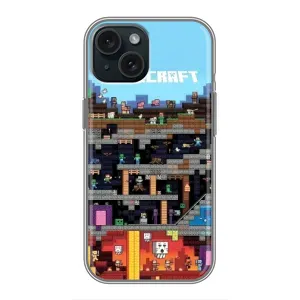 Чохол Майнкрафт на iPhone 14 (AlphaPrint) Minecraft (фон Minecraft)