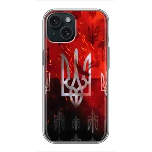 Украинские Чехлы для iPhone 14 с картинкой УПА (AlphaPrint) (ГЕРБ УПА)