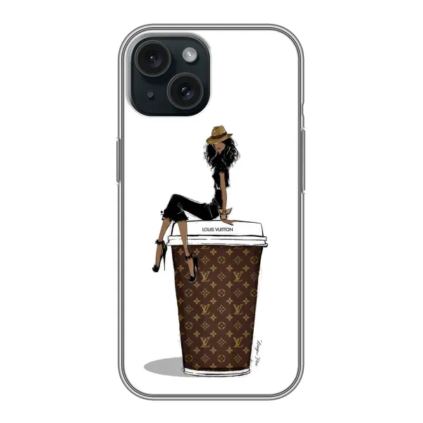Чехол с принтом «кофе LOUIS VUITTON» для iPhone 14