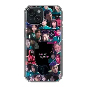 Чохол Гра в кальмара для iPhone 14 (Колаж Гра кальмара)