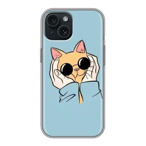 Чохол на  Епл 14 з Котиками (VPrint) (Котик в окулярах)