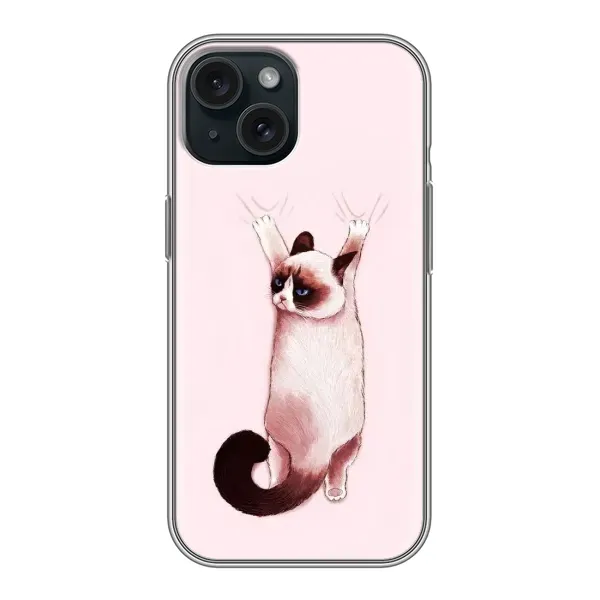 Чехол с принтом «Котик падает» для iPhone 14