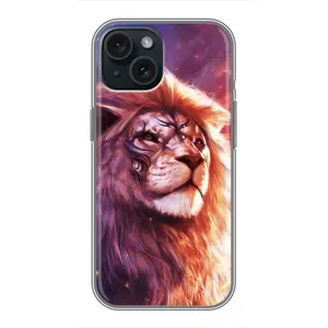 Чохол з картинкою ЛЕВ для iPhone 14 (VPrint) (Красочний Лев)