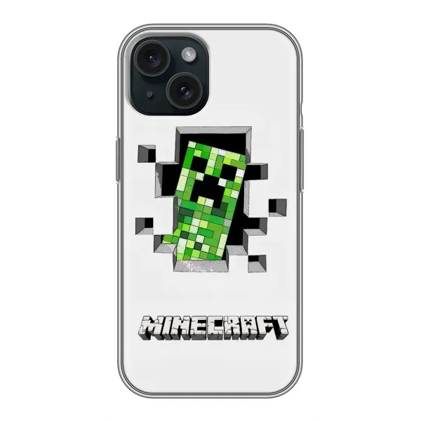 Чехол с принтом «крипер Майнкрафт» для iPhone 14
