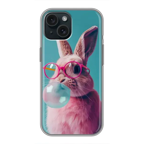 Чохол з принтом «Кролик в окулярах» для iPhone 14