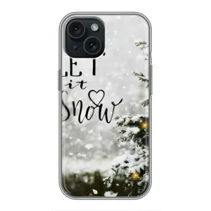 Новорічні, Святкові Чохли для iPhone 14 - 2024 год (Let it snow)