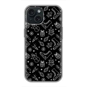 Новорічні, Святкові Чохли для iPhone 14 - 2024 год (Новорічний фон)