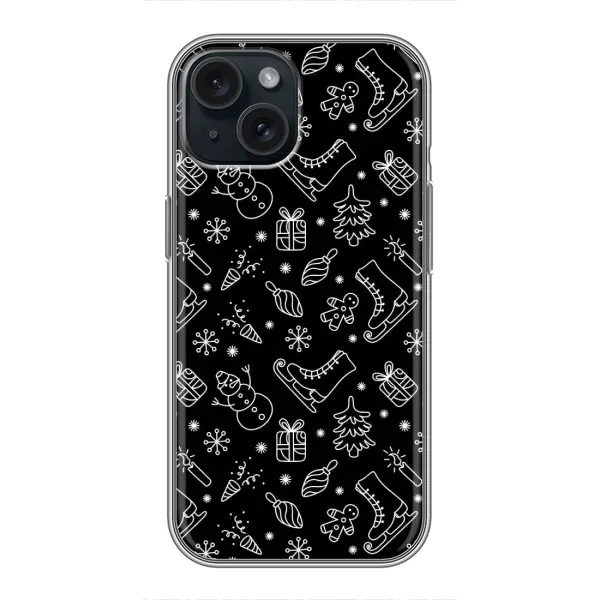 Чехол с принтом «Новогодний фон» для iPhone 14