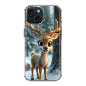 Чехол с принтом «Олененок в лесу» для iPhone 14