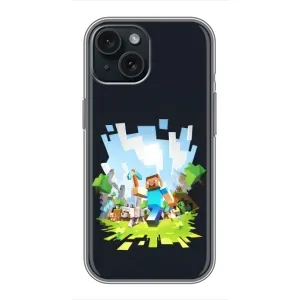 Чохол Майнкрафт на iPhone 14 (AlphaPrint) Minecraft (персонажі Minecraft)