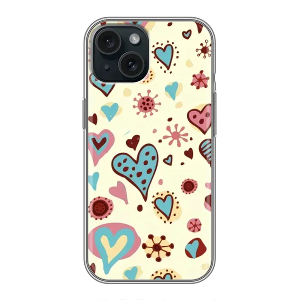 Чехол с принтом «Сердечки» для iPhone 14