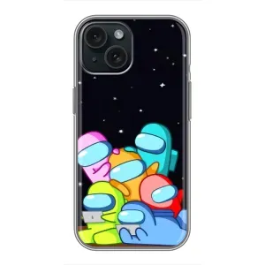 Чохли Амонг Ас для iPhone 14 (AlphaPrint) (Скіни в космосі)