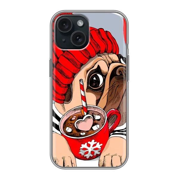 Чохол з принтом «Песик в шапці» для iPhone 14