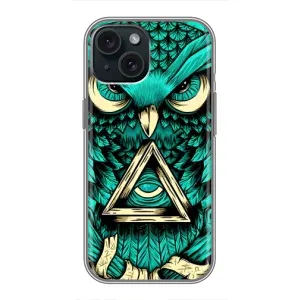 Чохол з пташками на iPhone 14 (VPrint) (Сова з оком)