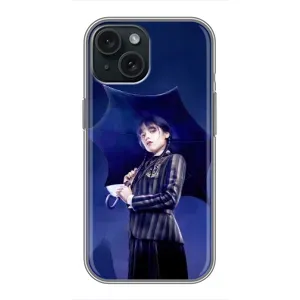 Чохли Венсдей на iPhone 14 Уенсдей (AlphaPrint) (Венздей з парасолькою)