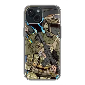 Чехлы с картинкой ЗСУ для iPhone 14 (AlphaPrint) (Воїн ЗСУ)