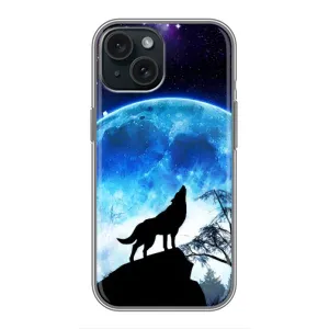 Захисні чохли для  Епл 14 (AlphaPrint) (ХІТ продаж) ВОВК (Вовк на місяць)