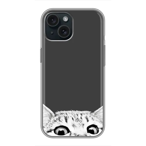 Чехол с принтом «Выглядывает кот» для iPhone 14