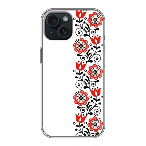 Чехол с принтом «Яркая вишиванка» для iPhone 14