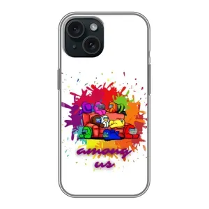 Чохли Амонг Ас для iPhone 14 (AlphaPrint) (Яскравий АмонгАс)