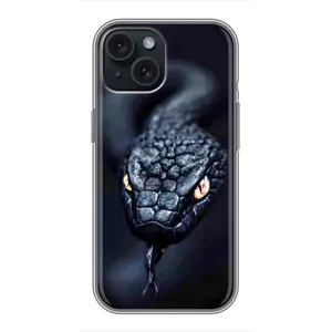 Чохол з картинкою 'Хижаки' для iPhone 14 (Чорна змія)